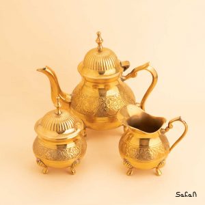 ست چایی خوری برنجی طلایی