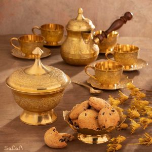 ست پذیرایی برنجی طلایی هندی