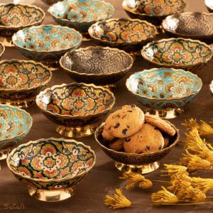 ست پذیرایی برنجی میناکاری هندی