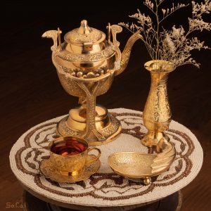 ست پذیرایی برنجی طلایی