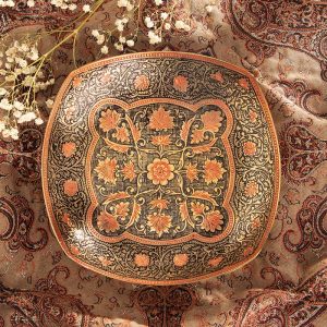 شیرینی خوری برنجی میناکاری