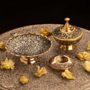 ست پذیرایی برنجی میناکاری