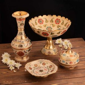 ست پذیرایی برنجی میناکاری
