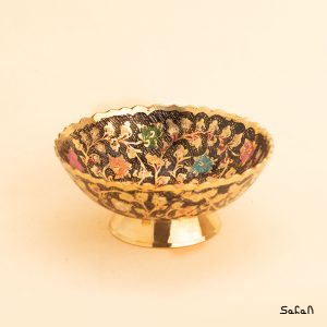 کاسه برنجی میناکاری هندی