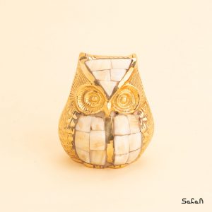 مجسمه برنجی و صدفی جغد