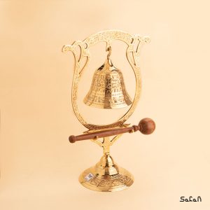 زنگوله پایه دار برنجی طلایی