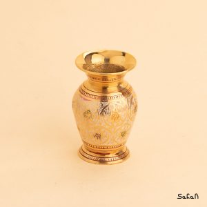 گلدان برنجی میناکاری