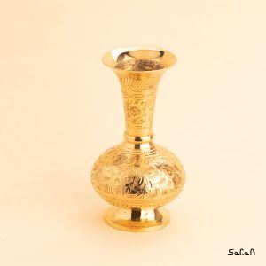 گلدان برنجی طلایی