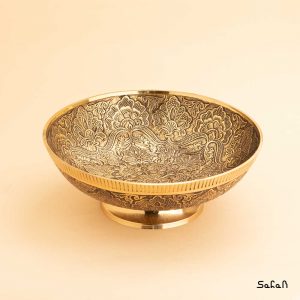 آجیل خوری برنجی آنتیک طلایی هندی دورو
