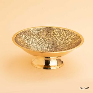 شیرینی خوری برنجی انتیک طلایی هندی