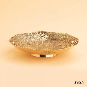 شیرینی خوری برنجی انتیک طلایی هندی