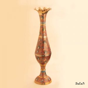 گلدان برنجی میناکاری هندی