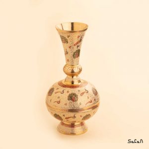 گلدان برنجی میناکاری هندی