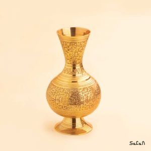 گلدان برنجی طلایی هندی