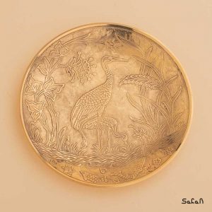 بشقاب دیوارکوب برنجی طلایی هندی
