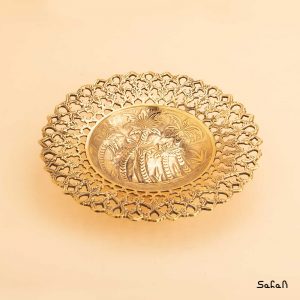 شیرینی خوری برنجی طلایی هندی
