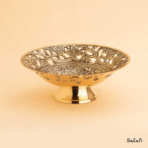 شیرینی خوری برنجی طلایی هندی