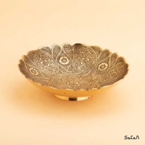 شیرینی خوری برنجی طلایی