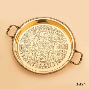 سینی دسته دار برنجی آنتیک هندی