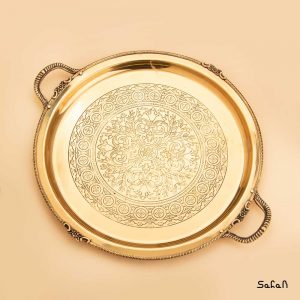 سینی دسته دار برنجی آنتیک هندی