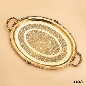 سینی دسته دار برنجی آنتیک هندی