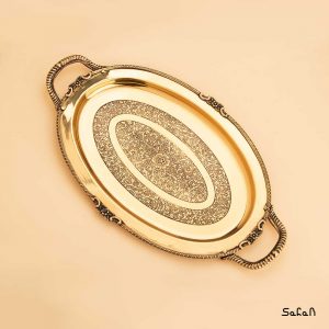 سینی دسته دار برنجی آنتیک هندی