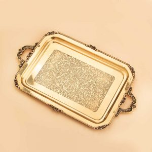 سینی دسته دار برنجی آنتیک هندی