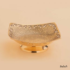 شیرینی خوری پایه دار برنجی آنتیک هندی