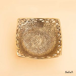 کاسه پایه دار برنجی آنتیک هندی