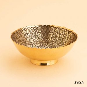 کاسه برنجی هندی طلایی انتیک