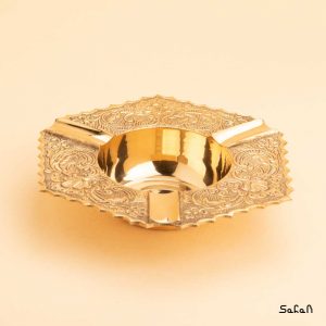 زیرسیگاری برنجی طلایی