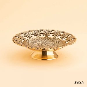 کاسه پایه دار برنجی آنتیک هندی
