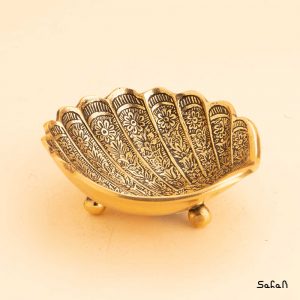 کاسه پایه دار برنجی آنتیک هندی