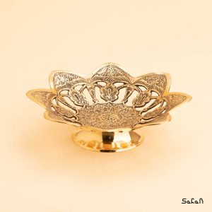 شیرینی خوری پایه دار برنجی آنتیک هندی