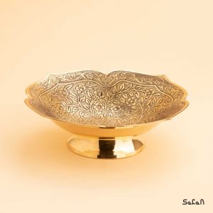 شیرینی خوری برنجی آنتیک هندی پایه دار