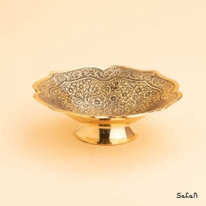 کاسه پایه دار برنجی آنتیک هندی