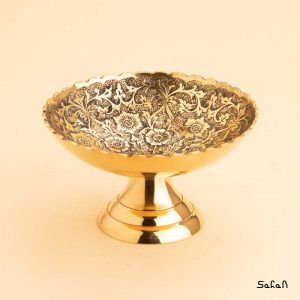 آجیل خوری پایه دار برنجی آنتیک هندی