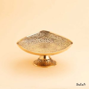 شیرینی خوری پایه دار برنجی آنتیک هندی