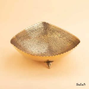 شیرینی خوری برنجی طلایی هندی