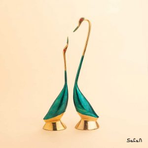 مجسمه قو دو قلو برنجی هندی