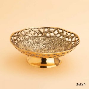 شیرینی خوری برنجی طلایی هندی