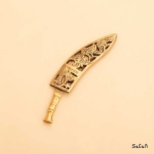 خنجر برنجی طلایی هندی