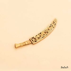 خنجر برنجی طلایی هندی