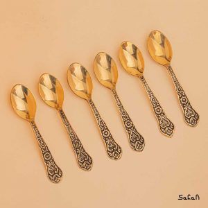 قاشق چایی خوری برنجی طلایی هندی