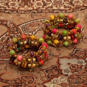 دستبند فنری چوبی هندی بچگانه