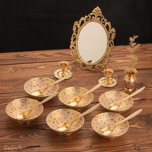 ست هفت سین برنجی هندی مینا کاری
