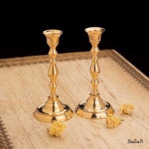 شمعدان برنجی هندی طلایی