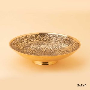 شیرینی خوری برنجی هندی طلایی انتیک