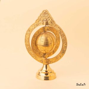 مجسمه کره زمین برنجی هندی طلایی