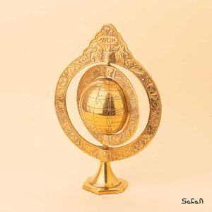 مجسمه کره زمین برنجی هندی طلایی